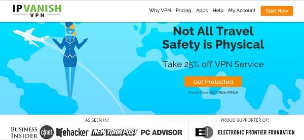 IPvanish VPN website