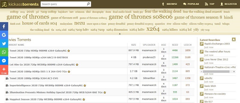 kickasstorrents 种子网站