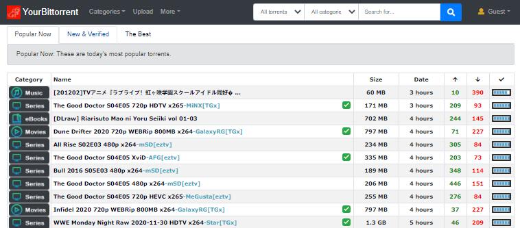 yourbittorrent 种子网站